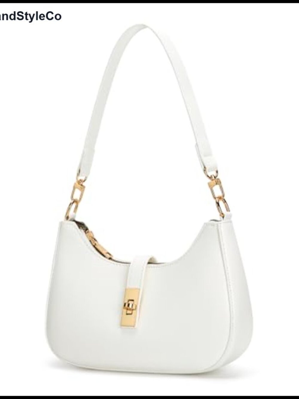 Cute Hobo Vegan Leather Shoulder Bag Women Handbag with Gold Chain